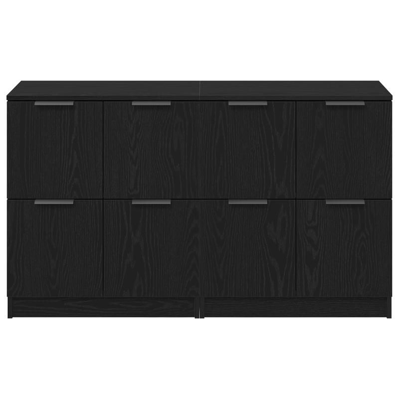 Casa si Gradina - Mobilier - Comode si corpuri - Comode - Bufete 2 buc Negru Stejar 60x30x70 cm Lemn prelucrat - Infinity.ro