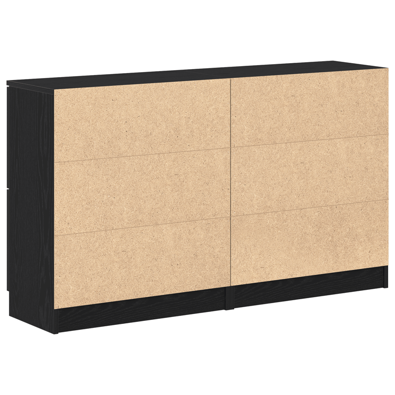 Casa si Gradina - Mobilier - Comode si corpuri - Comode - Bufete 2 buc Negru Stejar 60x30x70 cm Lemn prelucrat - Infinity.ro