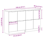 Casa si Gradina - Mobilier - Comode si corpuri - Comode - Bufete 2 buc Negru Stejar 60x30x70 cm Lemn prelucrat - Infinity.ro