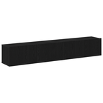 Casa si Gradina - Mobilier - Seturi de mobilier - Seturi living - Set de dulap TV 2 piese  Negru din lemn laminat - Infinity.ro