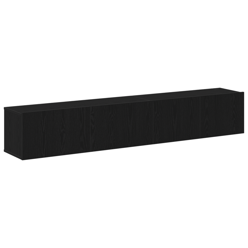 Casa si Gradina - Mobilier - Seturi de mobilier - Seturi living - Set de dulap TV 2 piese  Negru din lemn laminat - Infinity.ro