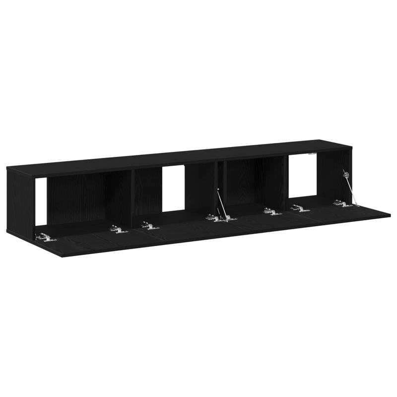 Casa si Gradina - Mobilier - Seturi de mobilier - Seturi living - Set de dulap TV 2 piese  Negru din lemn laminat - Infinity.ro