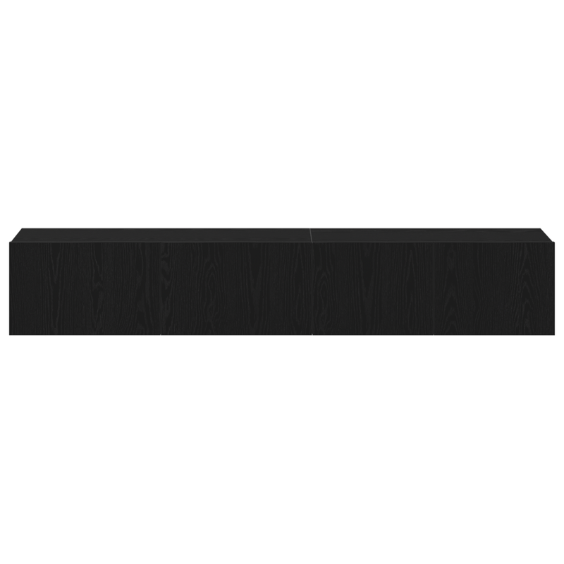 Casa si Gradina - Mobilier - Seturi de mobilier - Seturi living - Set de dulap TV 2 piese  Negru din lemn laminat - Infinity.ro