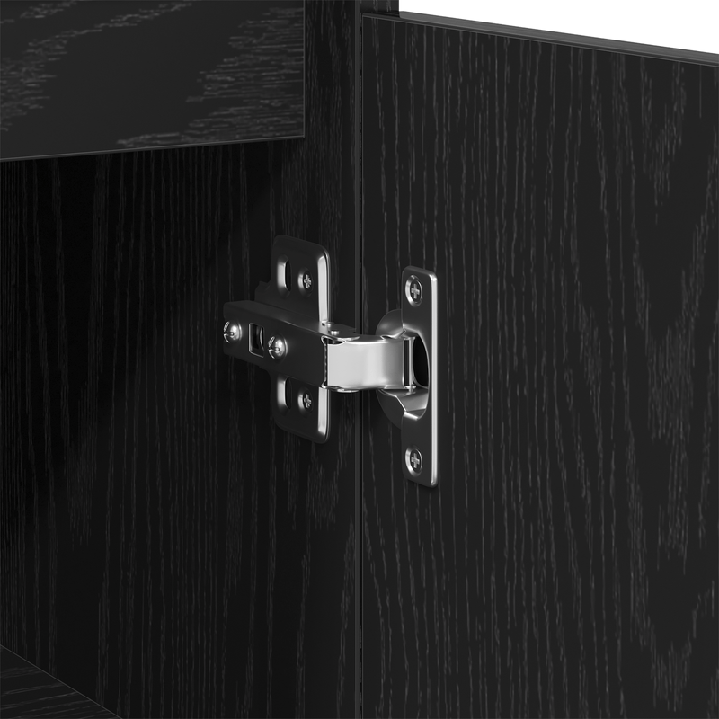 Casa si Gradina - Mobilier - Seturi de mobilier - Seturi baie - Set Mobilier Baie 3 Piese Stejar Negru Lemn Prelucrat - Infinity.ro