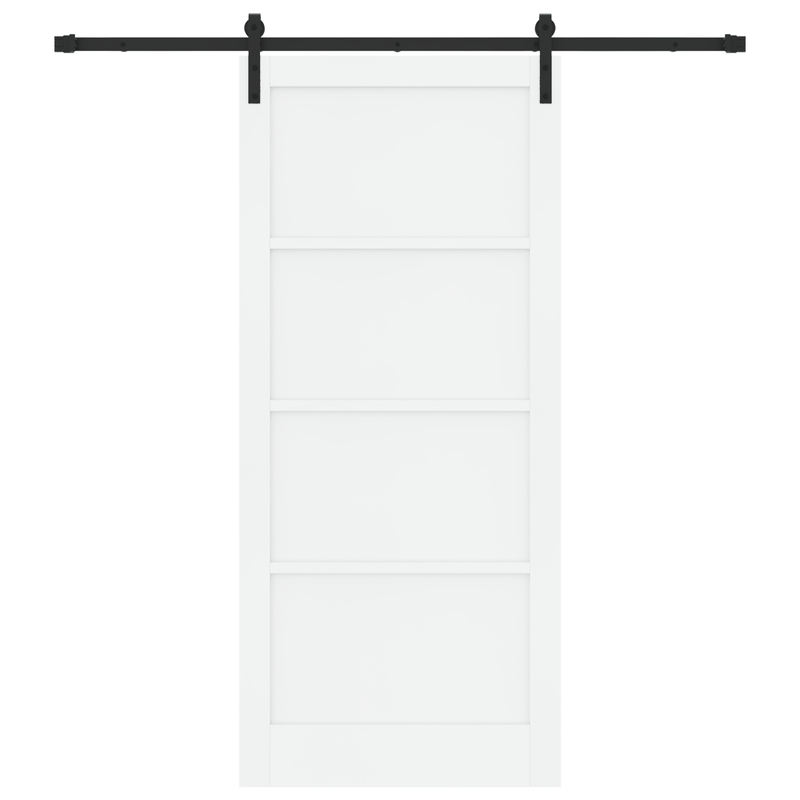 Casa si Gradina - Constructii - Usi interior, exterior si garaj - Usi garaj - Usa glisanta  cu set de accesorii Alb 93x211 cm Lemn masiv Pin - Infinity.ro