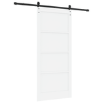 Casa si Gradina - Constructii - Usi interior, exterior si garaj - Usi garaj - Usa glisanta  cu set de accesorii Alb 93x211 cm Lemn masiv Pin - Infinity.ro