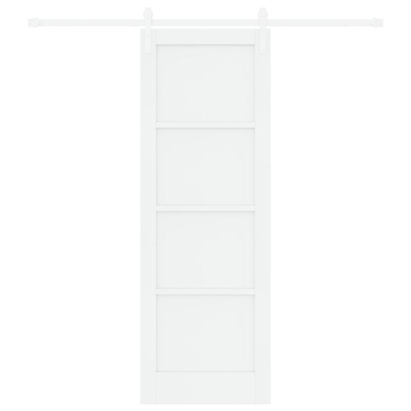 Casa si Gradina - Constructii - Usi interior, exterior si garaj - Usi garaj - Usa glisanta  cu accesorii Alb 73.5x211 cm Lemn Masiv de Pin - Infinity.ro