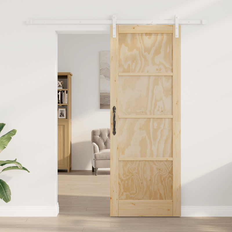 Casa si Gradina - Constructii - Usi interior, exterior si garaj - Usi interior - Usa Glisanta  cu Set de Hardware 78x211 cm Lemn Masiv de Pin - Infinity.ro