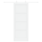 Casa si Gradina - Constructii - Usi interior, exterior si garaj - Usi garaj - Usa glisanta  cu set de mecanisme alba 78x202 cm din lemn masiv pin - Infinity.ro