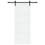 Casa si Gradina - Constructii - Usi interior, exterior si garaj - Usi garaj - Usa Glisanta  cu Set Hardware Alb 83x211 cm Lemn Solid de Pin - Infinity.ro