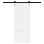 Casa si Gradina - Constructii - Usi interior, exterior si garaj - Usi garaj - Usa glisanta  cu accesorii albe 83x211 cm din lemn masiv de pin - Infinity.ro