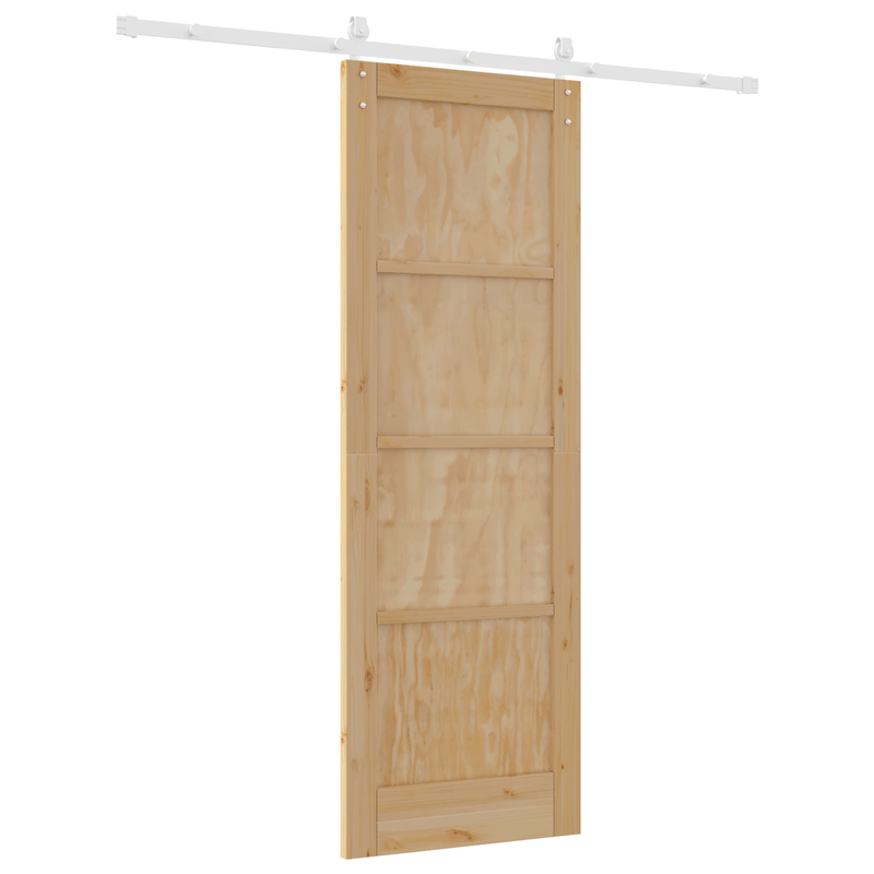 Casa si Gradina - Constructii - Usi interior, exterior si garaj - Usi garaj - Usa Glisanta  cu Set de Accesorii 73.5x211 cm Lemn Masiv de Pin - Infinity.ro