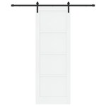 Casa si Gradina - Constructii - Usi interior, exterior si garaj - Usi garaj - Usa glisanta  cu set de instalare alb 83x232 cm din lemn masiv de pin - Infinity.ro