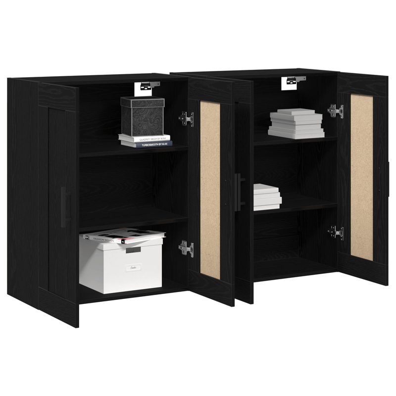 Casa si Gradina - Mobilier - Comode si corpuri - Comode - Dulapuri montate pe perete 2 piese Stejar negru Lemn prelucrat - Infinity.ro
