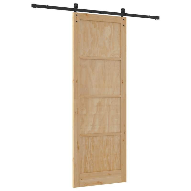 Casa si Gradina - Constructii - Usi interior, exterior si garaj - Usi garaj - Usa Glisanta  cu Set de Hardware 83x232 cm din Lemn Solid de Pin - Infinity.ro