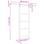 Casa si Gradina - Constructii - Usi interior, exterior si garaj - Usi garaj - Usa Glisanta  cu Set de Hardware 83x232 cm din Lemn Solid de Pin - Infinity.ro