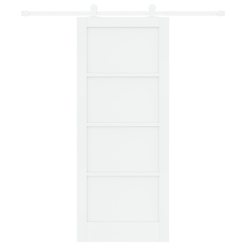 Casa si Gradina - Constructii - Usi interior, exterior si garaj - Usi garaj - Usa glisanta  cu accesorii Alb 83x202 cm Lemn masiv Pin - Infinity.ro