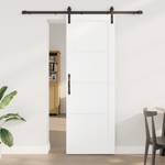 Casa si Gradina - Constructii - Usi interior, exterior si garaj - Usi garaj - Usa glisanta  cu set de hardware alb 73.5x211 cm din lemn masiv de pin - Infinity.ro