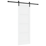 Casa si Gradina - Constructii - Usi interior, exterior si garaj - Usi garaj - Usa glisanta  cu set de hardware alb 73.5x211 cm din lemn masiv de pin - Infinity.ro