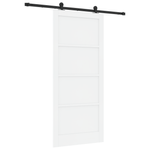 Casa si Gradina - Constructii - Usi interior, exterior si garaj - Usi garaj - Usa glisanta  cu set hardware Alb 93x211 cm Lemn masiv Pin - Infinity.ro