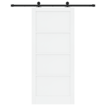 Casa si Gradina - Constructii - Usi interior, exterior si garaj - Usi garaj - Usa glisanta  cu set hardware Alb 93x211 cm Lemn masiv Pin - Infinity.ro