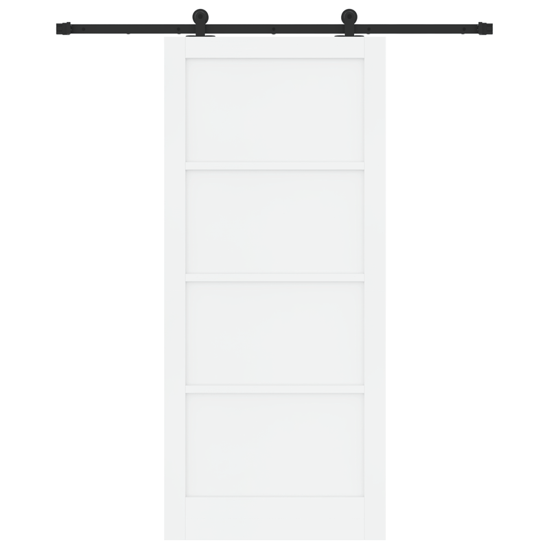 Casa si Gradina - Constructii - Usi interior, exterior si garaj - Usi garaj - Usa glisanta  cu set hardware Alb 93x211 cm Lemn masiv Pin - Infinity.ro