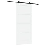 Casa si Gradina - Constructii - Usi interior, exterior si garaj - Usi garaj - Usa glisanta  cu set hardware Alb 93x211 cm Lemn masiv Pin - Infinity.ro