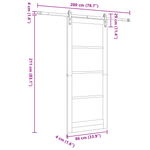 Casa si Gradina - Constructii - Usi interior, exterior si garaj - Usi garaj - Usa Glisanta  cu set de accesorii 86x211 cm din Lemn Masiv de Pin - Infinity.ro