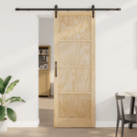 Casa si Gradina - Constructii - Usi interior, exterior si garaj - Usi interior - Usa glisanta  cu accesorii 83x232 cm din lemn de pin - Infinity.ro