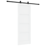Casa si Gradina - Constructii - Usi interior, exterior si garaj - Usi interior - Usa glisanta  cu set de accesorii alb 73.5x198.5 cm din lemn masiv de pin - Infinity.ro