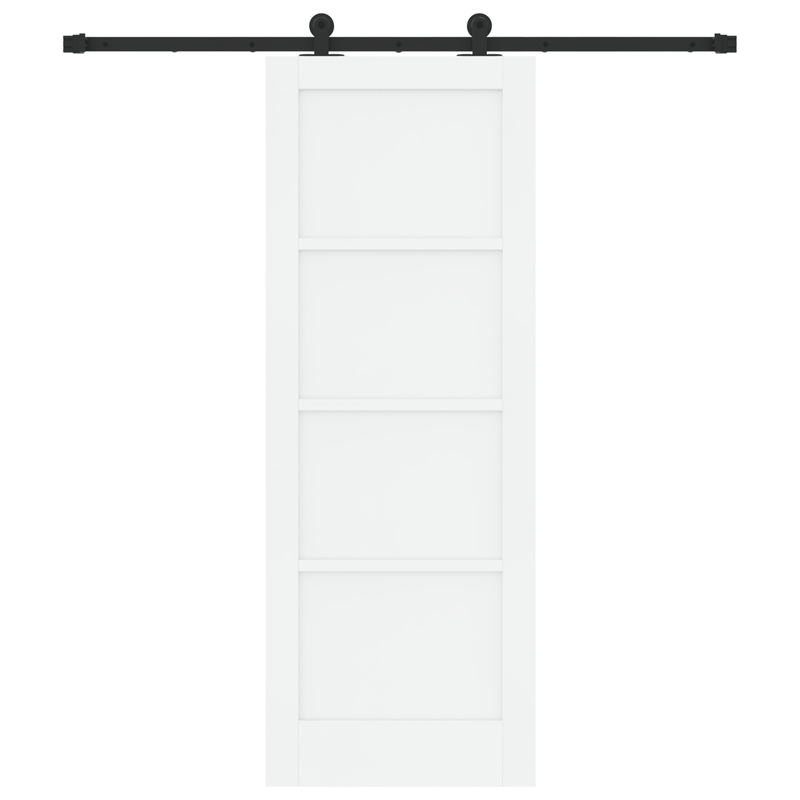 Casa si Gradina - Constructii - Usi interior, exterior si garaj - Usi interior - Usa glisanta  cu set de accesorii alb 73.5x198.5 cm din lemn masiv de pin - Infinity.ro