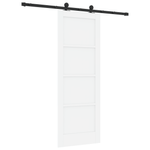 Casa si Gradina - Constructii - Usi interior, exterior si garaj - Usi interior - Usa glisanta  cu set de accesorii alb 73.5x198.5 cm din lemn masiv de pin - Infinity.ro