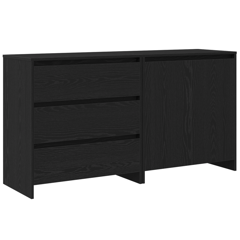 Casa si Gradina - Mobilier - Comode si corpuri - Comode - Dulapuri, 2 buc., stejar negru, lemn prelucrat - Infinity.ro