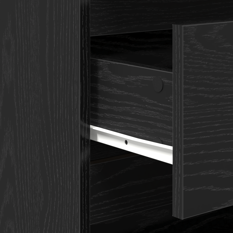 Casa si Gradina - Mobilier - Comode si corpuri - Comode - Dulapuri, 2 buc., stejar negru, lemn prelucrat - Infinity.ro