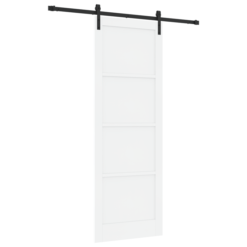 Casa si Gradina - Constructii - Usi interior, exterior si garaj - Usi interior - Usa glisanta  cu set de accesorii alb 83x232 cm din lemn masiv de pin - Infinity.ro