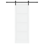 Casa si Gradina - Constructii - Usi interior, exterior si garaj - Usi interior - Usa glisanta  cu set de accesorii alb 83x232 cm din lemn masiv de pin - Infinity.ro