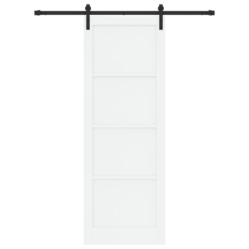 Casa si Gradina - Constructii - Usi interior, exterior si garaj - Usi interior - Usa glisanta  cu set de accesorii alb 83x232 cm din lemn masiv de pin - Infinity.ro