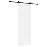 Casa si Gradina - Constructii - Usi interior, exterior si garaj - Usi interior - Usa glisanta  cu set de accesorii alb 83x232 cm din lemn masiv de pin - Infinity.ro