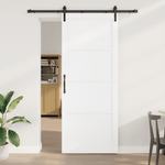 Casa si Gradina - Constructii - Usi interior, exterior si garaj - Usi interior - Usa glisanta  cu set de accesorii alb 93x232 cm lemn masiv de pin - Infinity.ro