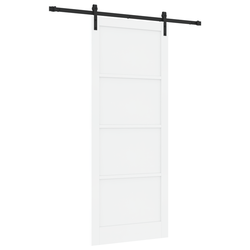 Casa si Gradina - Constructii - Usi interior, exterior si garaj - Usi interior - Usa glisanta  cu set de accesorii alb 93x232 cm lemn masiv de pin - Infinity.ro