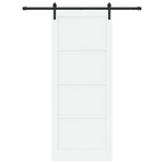 Casa si Gradina - Constructii - Usi interior, exterior si garaj - Usi interior - Usa glisanta  cu set de accesorii alb 93x232 cm lemn masiv de pin - Infinity.ro