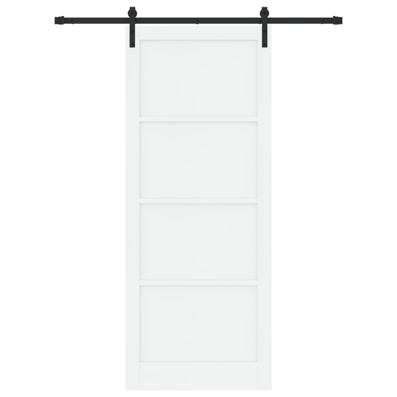 Casa si Gradina - Constructii - Usi interior, exterior si garaj - Usi interior - Usa glisanta  cu set de accesorii alb 93x232 cm lemn masiv de pin - Infinity.ro