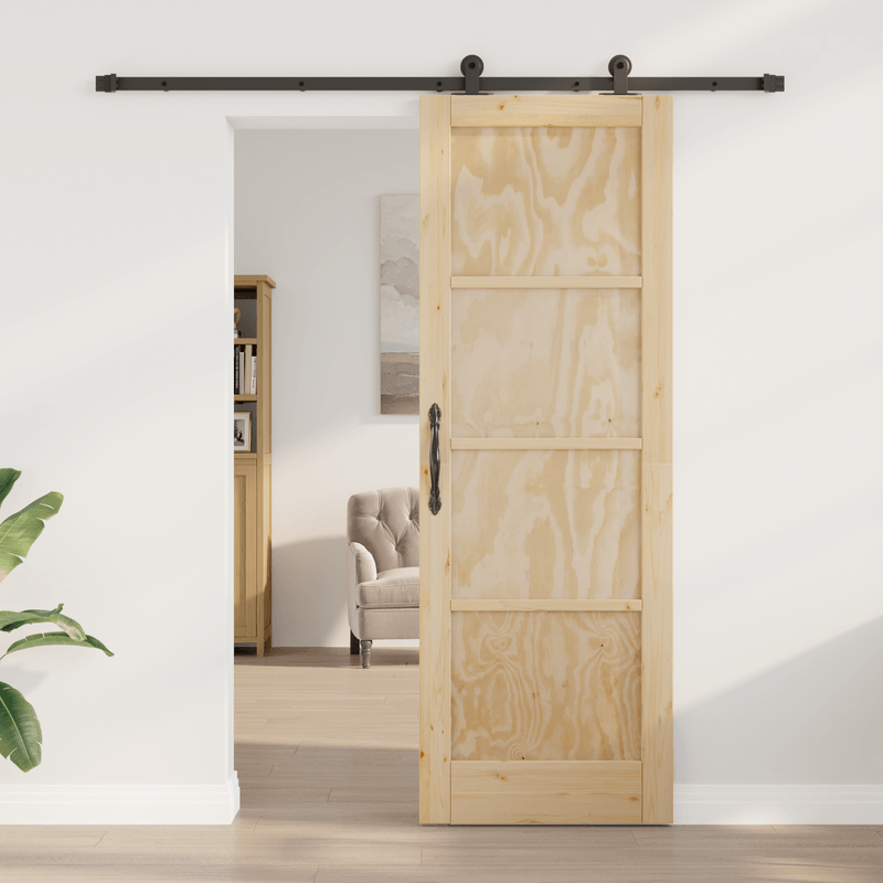 Casa si Gradina - Constructii - Usi interior, exterior si garaj - Usi interior - Usa glisanta  cu set hardware 73.5x211 cm din lemn masiv de pin - Infinity.ro