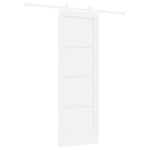 Casa si Gradina - Constructii - Usi interior, exterior si garaj - Usi interior - Usa glisanta  cu set de accesorii Alb 73.5x211 cm Lemn masiv de pin - Infinity.ro