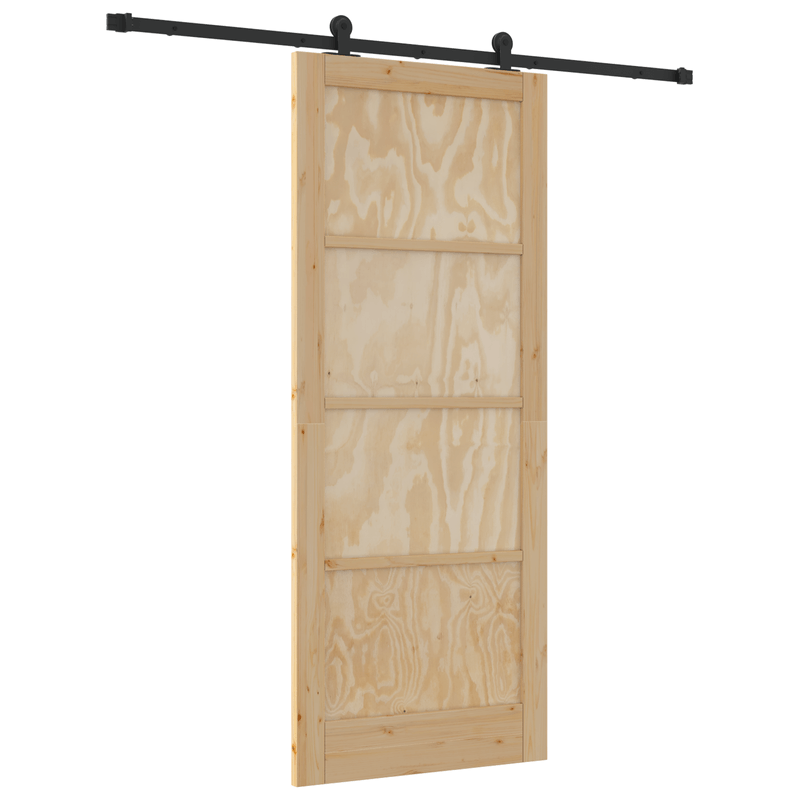 Casa si Gradina - Constructii - Usi interior, exterior si garaj - Usi garaj - Usa glisanta  cu accesorii 86x211 cm Lemn masiv Pin - Infinity.ro