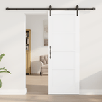 Casa si Gradina - Constructii - Usi interior, exterior si garaj - Usi garaj - Usa Glisanta cu Set de Hardware Alb 73.5x198.5 cm Lemn Solid de Pin - Infinity.ro