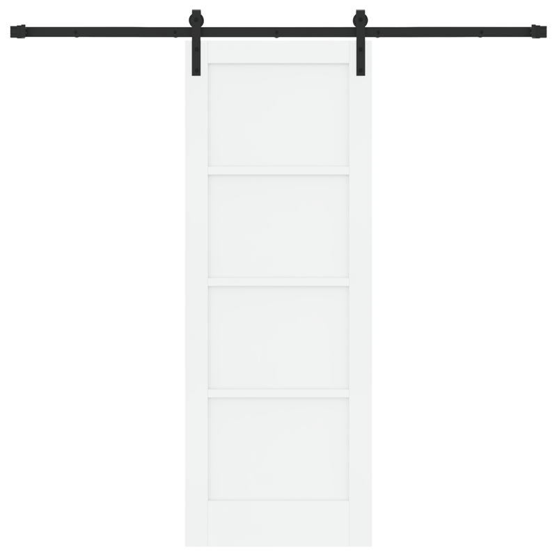 Casa si Gradina - Constructii - Usi interior, exterior si garaj - Usi garaj - Usa Glisanta cu Set de Hardware Alb 73.5x198.5 cm Lemn Solid de Pin - Infinity.ro