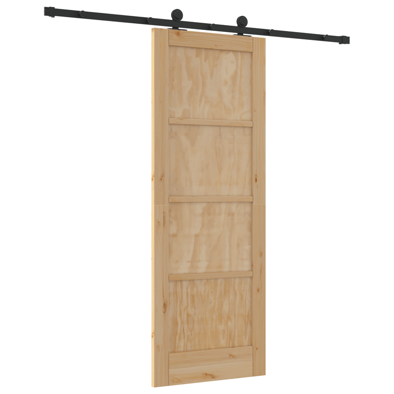 Casa si Gradina - Constructii - Usi interior, exterior si garaj - Usi interior - Usa glisanta  cu set de accesorii 73.5x198.5 cm Lemn masiv pin - Infinity.ro