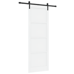 Casa si Gradina - Constructii - Usi interior, exterior si garaj - Usi interior - Usa glisanta  cu set de hardware Alb 83x232 cm Lemn de pin masiv - Infinity.ro