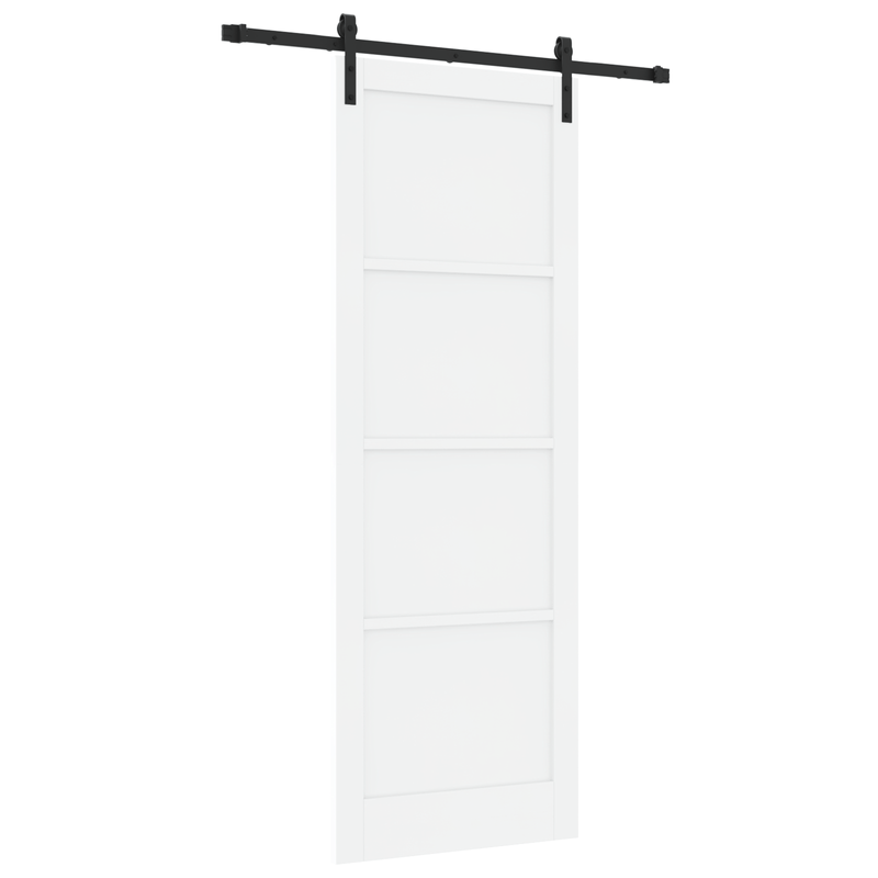 Casa si Gradina - Constructii - Usi interior, exterior si garaj - Usi interior - Usa glisanta  cu set de hardware Alb 83x232 cm Lemn de pin masiv - Infinity.ro